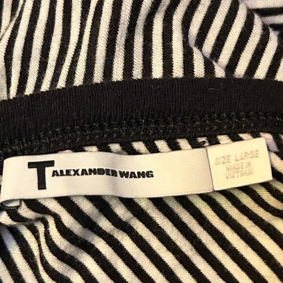 Alexander Wang Striped Low Back Twist Tank - SZ L - Picture 5 of 5